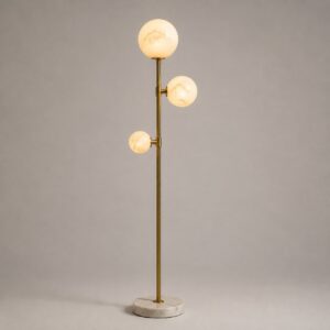 Celeste Alabaster Globe Floor Lamp