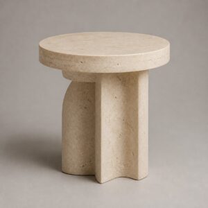 Eden Travertine Side Table
