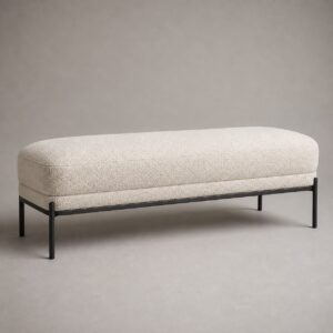Meridian Boucle Ottoman Bench