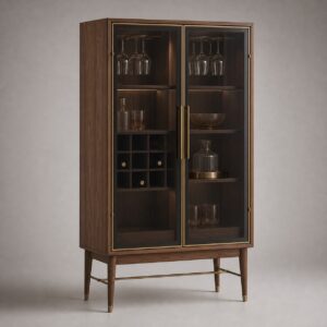 Vesper Smoked Glass Bar Cabinet