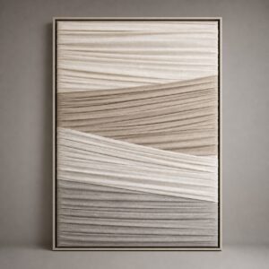 Amara Pleated Linen Wall Art Panel