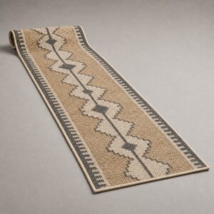 Caspian Handwoven Jute and Wool Runner