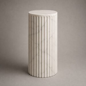 Solenne Fluted Marble Pedestal