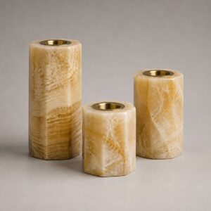 Mirage Onyx Candle Holder Set