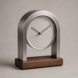 Montreux Brushed Steel Mantel Clock
