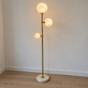 Celeste Alabaster Globe Floor Lamp