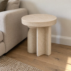 Eden Travertine Side Table