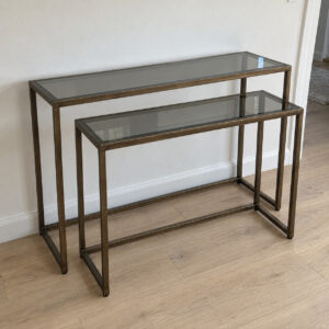 Orion Glass Console Tables — Set of 2