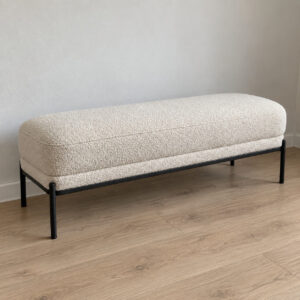 Meridian Boucle Upholstered Bench