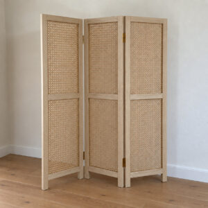 Isola Rattan and Ash Folding Screen