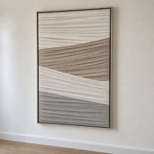 Amara Framed Pleated Linen Wall Art