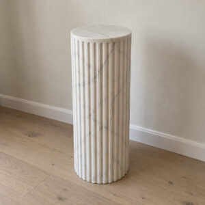 Solenne Fluted Marble Display Pedestal